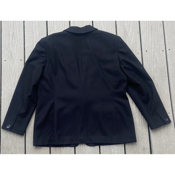 VTG Pendleton USA Made Black Virgin Wool Blazer Size 14 Petite Lined Coat Jacket - Picture 7 of 14